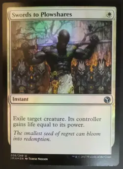 mtg magic swords to plowshares FOIL ENGLISH iconic masters retour au pays - Image 1