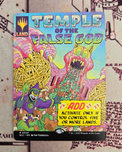 MTG Temple of the False God Borderless Secret Lair Encyclopedia of Magic NM - Image 1