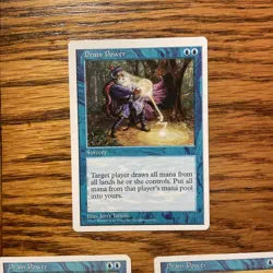 MTG: 3X Drain Power - 1X 5th Edition & 2X 4th Edition - 3 Total - Image 2