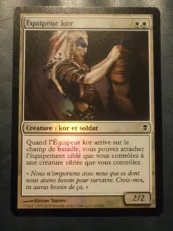 mtg magic Kor Outfitter FOIL FRENCH vf fr equipeur kor zendikar 4 available - Image 1