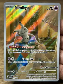 Pokemon Mimikyu 075 Scarlet & Violet Pokemon Center ETB Exclusive Promo NM - Image 3