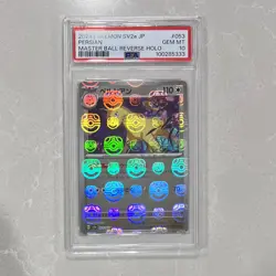 Persian Master Ball Reverse Holo 053/165 Japanese Pokemon 151 PSA 10 Gem Mint - Image 1