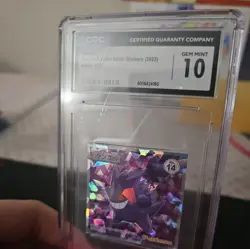 2022 LOTTE POKEMON JPN SCARLET & VIOLET WAFER STICKERS #14 GENGAR PSA 8 - Image 3