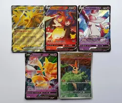 Pokemon TCG - Zapdos Charizard Victini Alakazam Sylveon 5X JUMBO Cards - Image 1