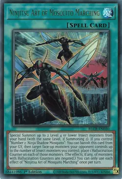 Yugioh Ninjitsu-Kunst des Moskitoflugs BLCR-EN030 Ultra Rare 1st NM - Image 1