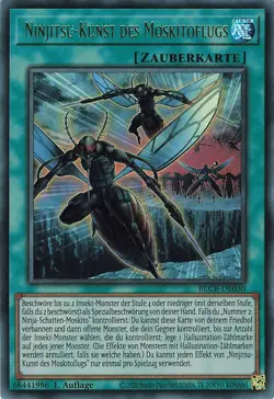Yugioh Ninjitsu-Kunst des Moskitoflugs BLCR-DE030 Ultra Rare 1st NM - Image 1