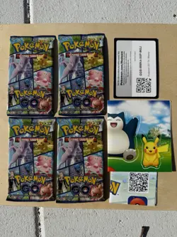 Pokemon Go Tin NO promos - 4 Factory Sealed TCG Booster Packs - Stickers - 2022 - Image 4