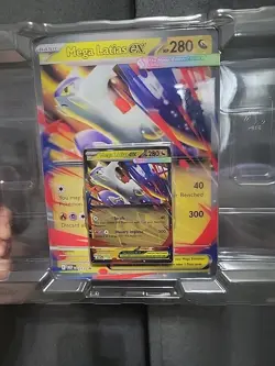 Mega Latios EX Holo Promo ME01 + Jumbo Lenticular Pokemon Card - Image 1