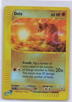 Onix 98/147 Aquapolis Pokemon Reverse Holo Lightly Played - Image 1