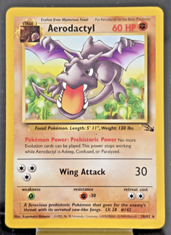 Aerodactyl Rare Fossil Pokemon TCG 16/62 LP - Image 1