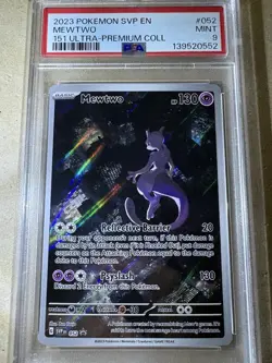 Mewtwo SVP 052 Illustration Rare Pokemon Card Graded PSA 9 - Image 1