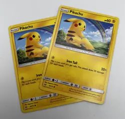 Pikachu 28/73 2x x2 Regular Pokemon Card Shining Legends 2017 LP - Image 1