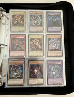 Yu-Gi-Oh! 30 Foil/175 Card Binder Lot Dark Magician Blue-Eyes Red-Eyes God Cards - Image 2