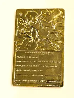 Pokemon 1999 POLiWHIRL 23K Gold Plated Trading Card Bar - Burger King Vintage - Image 2