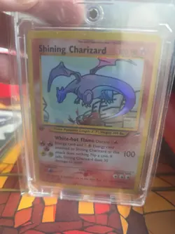 Pokemon TCG Shining Charizard Neo Destiny Holo Card 107/105 Secret Rare - Image 1