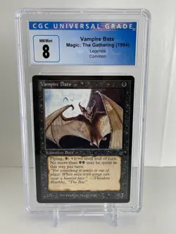 MTG Magic Cards: Vampire Bats 1994 Legends Set Graded CGC 8 NM/Mint - Image 1