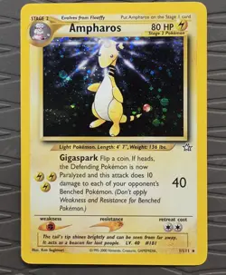Ampharos 1/111 Neo Genesis Holo Rare Pokemon Card NM - Image 1