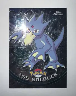 Pokemon 2000 Topps Chrome Psyduck + Golduck Evolution Set #54-55 NM - Image 4