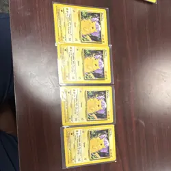 Wizards of the Coast Pokemon TCG Base Set Pikachu 58/102 Unlimited Lot 4 1999 - Image 1