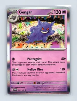 Gengar 094/165 Rare 151 Pokemon Holo Lightly Played - Image 1