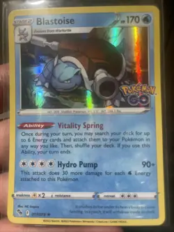 Pokemon Blastoise 017/078 | Pokemon GO Holo Rare | NM | 2022 | - Image 1