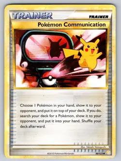 Pokemon Communication 98/123 Uncommon HeartGold & SoulSilver Pokemon MP - Image 1