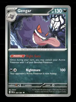Gengar 057/091 Paldean Fates NM/M Pokemon - Image 1