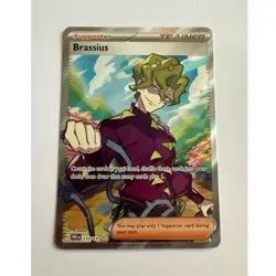 Pokemon TCG Brassius 135/131 Paldea Evolved Trainer-Supporter Full Art Holo EN - Image 1