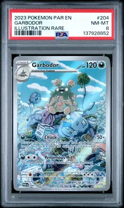 Garbodor #204/182 Sv04: Paradox Rift Illustration Rare PSA 8 - Image 1