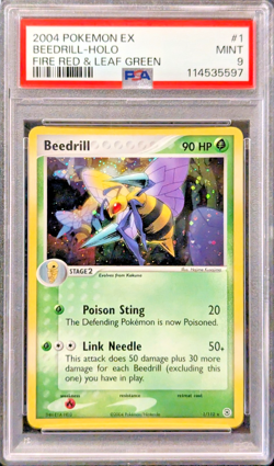 PSA 9 MINT Beedrill #1/112 EX Fire Red & Leaf Green Holo 2004 Pokemon English - Image 1