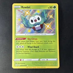Rowlet SV001/SV122 Shining Fates: Shiny Vault Holo Pokemon - Image 1