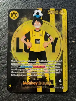 One Piece Monkey D. Luffy BVB Dortmund ST13-003 Custom/Fan-Art - Image 1