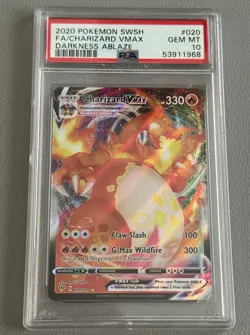 PSA 10 Gem Mint Charizard VMAX 020/189 Full Art - Darkness Ablaze Pokemon TCG - Image 1