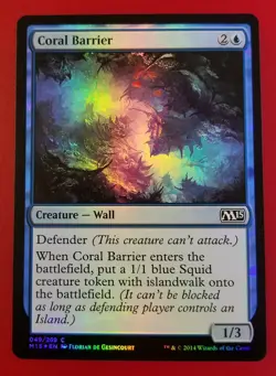 1x Coral Barrier | FOIL | M15 Magic 2015 | MTG Magic Cards - Image 1