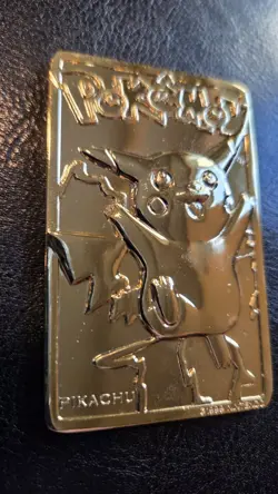 Pikachu 1999 Pokemon 23K Gold-Plated Burger King Promo Trading Card In Case - Image 1