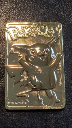 Pikachu 1999 Pokemon 23K Gold-Plated Burger King Promo Trading Card In Case - Image 3