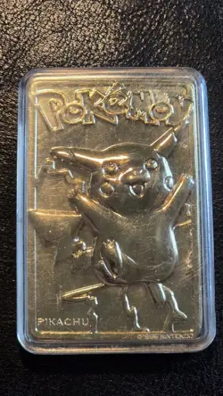 Pikachu 1999 Pokemon 23K Gold-Plated Burger King Promo Trading Card In Case - Image 5