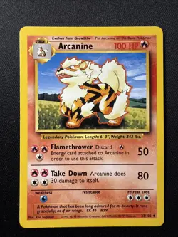 Pokemon TCG Arcanine Base Set, Unlimited Uncommon Card 23/102 - Image 1