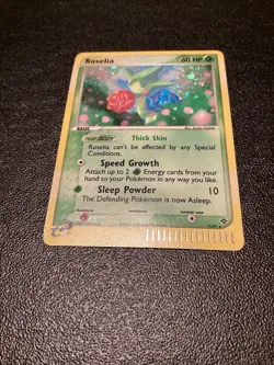 Vintage 2003 Rare Holo Roselia 9/97 EX Dragon E-Reader Series TCG Pokemon Card - Image 1