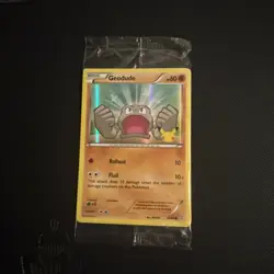 Pokemon TCG Geodude Generations 43/83 20th Anniversary Promo Holo Card Sealed - Image 1