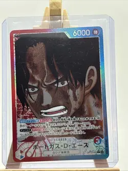 Portgas D Ace OP13-002 Alt Art Leader Holo JP One Piece Card NM - Image 1