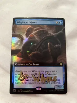 Displacer Kitten (Extended Art) Baldur's Gate Foil Campbell White Signed - Image 1
