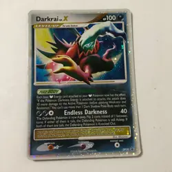 Pokemon TCG Darkrai LV.X DP19 Ultra Rare Diamond & Pearl Promo Card LP Condition - Image 1