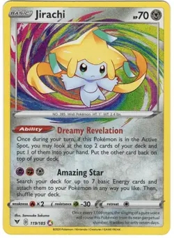 Pokemon Vivid Voltage Jirachi 119/185 Holo TCG Card 2020 - Image 1