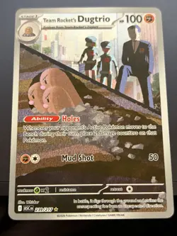 Pokemon TCG Team Rocket's Dugtrio 239/217 ASC Full Art Holo - Image 1