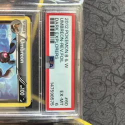 2012 Pokemon Black & White Dark Explorers Reverse Holo Umbreon 60/108 PSA 6 - Image 2