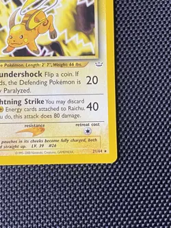 2001 Pokemon Neo Revelation 1st Edition - Raichu 21/64 NM - Image 4