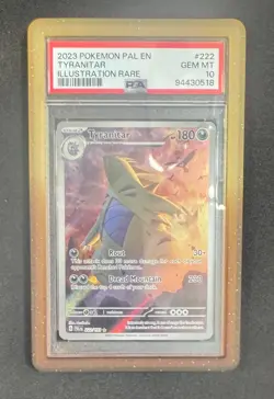 Pokemon Tyranitar 222 Paldea Evolved Illustration Rare PSA 10 GEM MINT 01 - Image 1