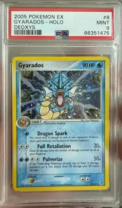 2005 POKEMON EX DEOXYS #8 GYARADOS-HOLO PSA 9 - Image 1