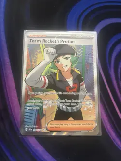 Pokemon TCG Team Rockets Proton Trainer 227/182 NM/M Full Art - Image 1